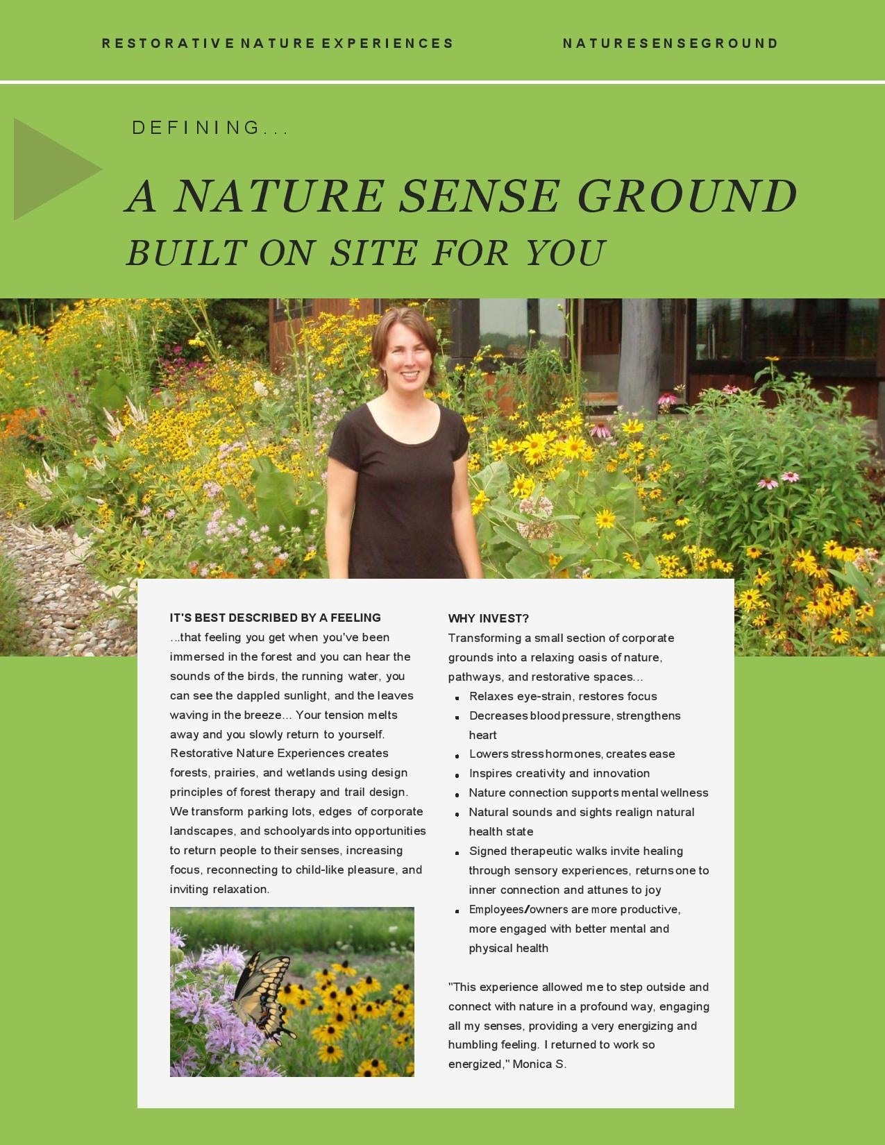 Nature Sense Grounds pamphlet, page two