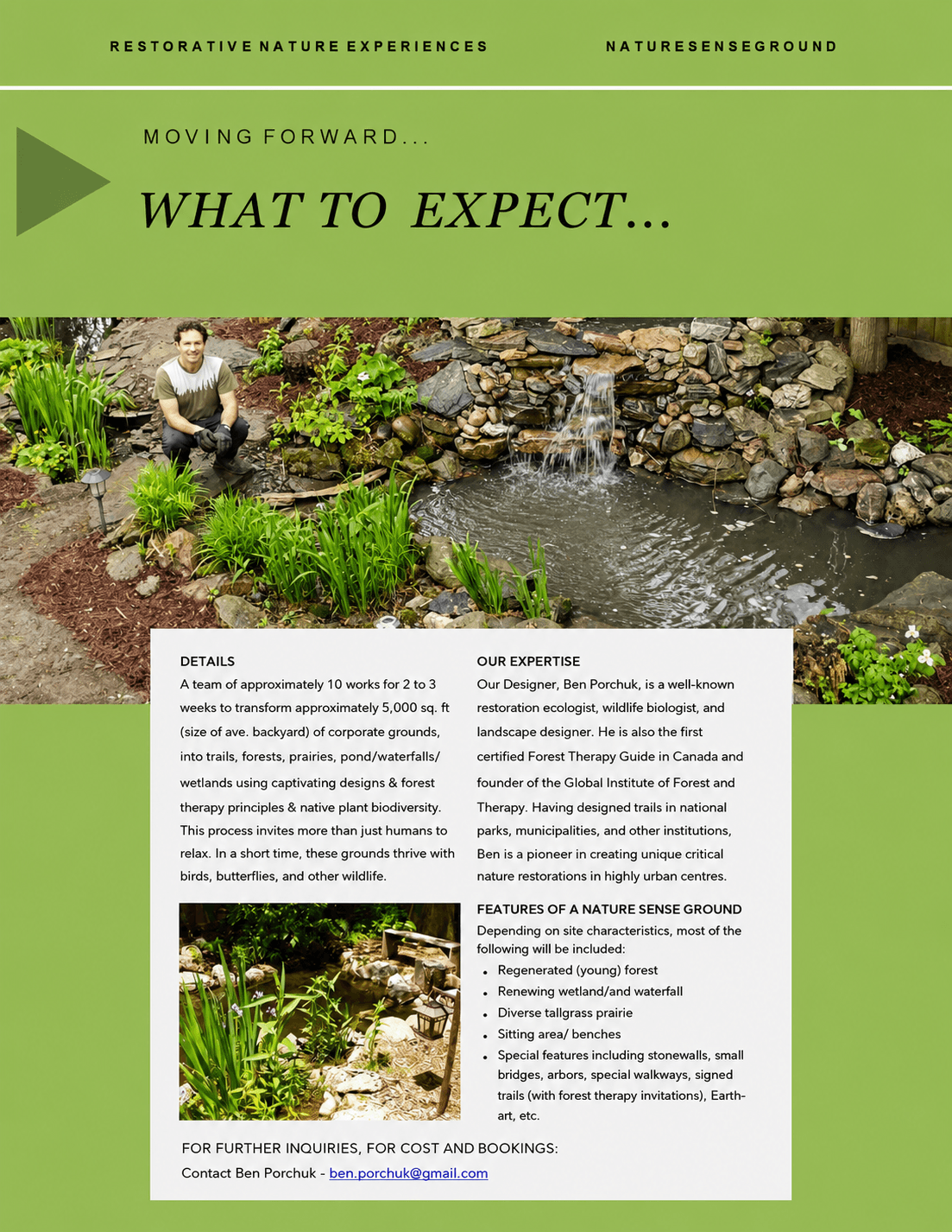 Nature Sense Grounds pamphlet, page three, showing what a Nature Sense Ground looks like